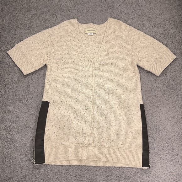 Malene Birger Sweaters - By Malene Birger Lotty Sweater Womens Extra Small Cream Knit Minimal Lagen Tunic